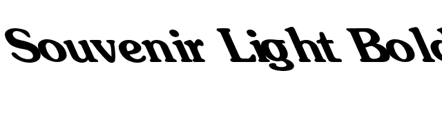 Souvenir Light Bold Lefites font preview