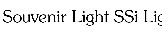 Souvenir Light SSi Light font preview