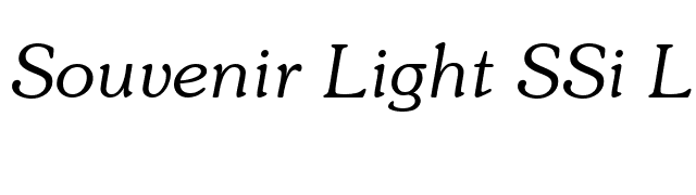 Souvenir Light SSi Light Italic font preview