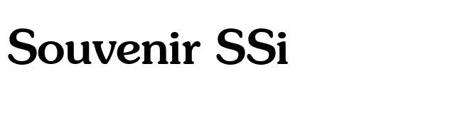 Souvenir SSi font preview