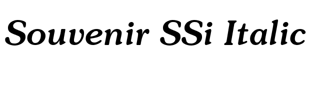 Souvenir SSi Italic font preview