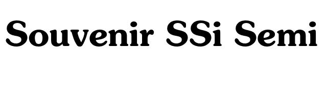 Souvenir SSi Semi Bold font preview