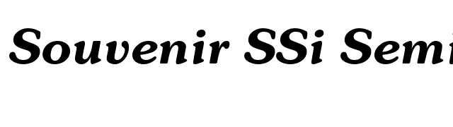 Souvenir SSi Semi Bold Italic font preview