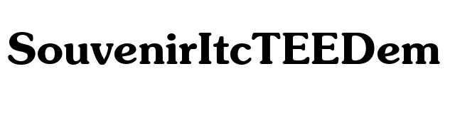 SouvenirItcTEEDem font preview