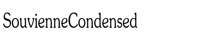 SouvienneCondensed font preview