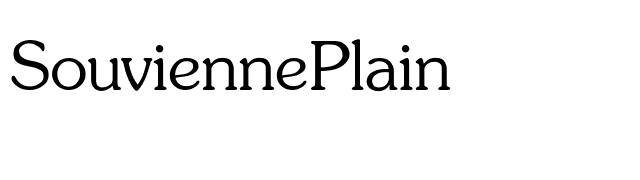 SouviennePlain font preview