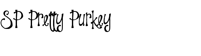 SP Pretty Purkey font preview