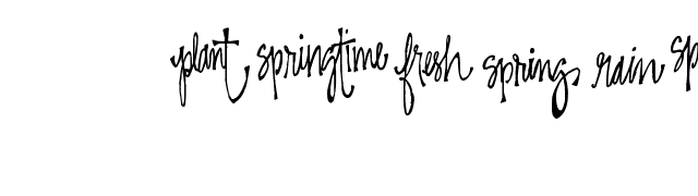 SP Springtime font preview