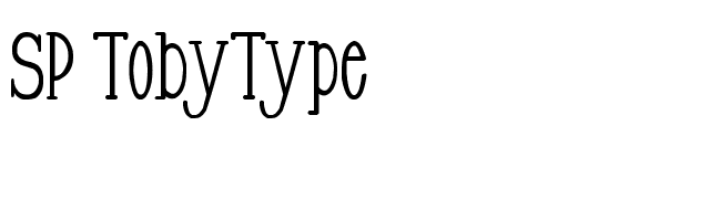 SP TobyType font preview