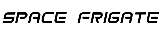 Space Frigate Italic font preview