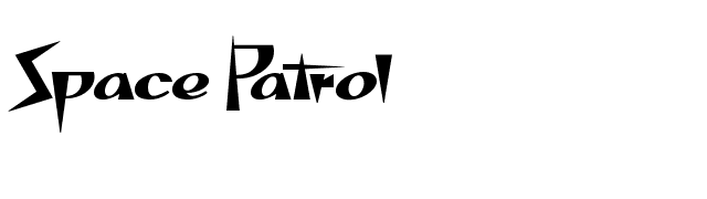 Space Patrol font preview