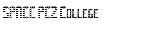 SPACE PEZ College font preview