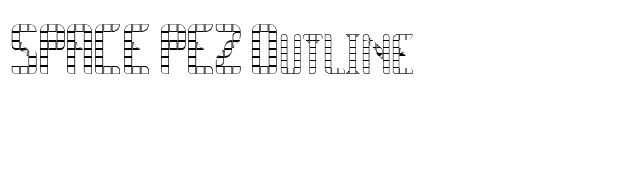 SPACE PEZ Outline font preview