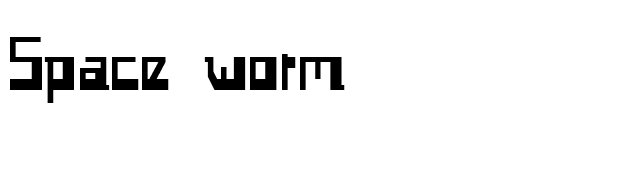 Space worm font preview