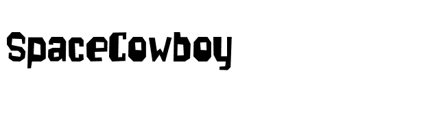 SpaceCowboy font preview