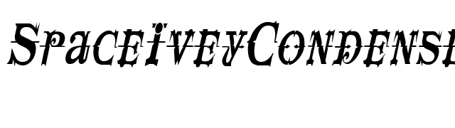 SpaceIveyCondensed Italic font preview