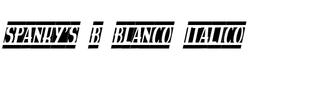 spanky's b blanco italico font preview