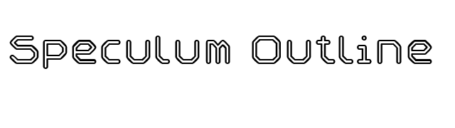 Speculum Outline font preview