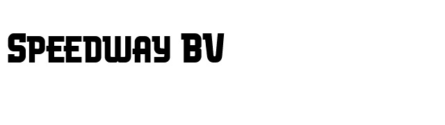 Speedway BV font preview