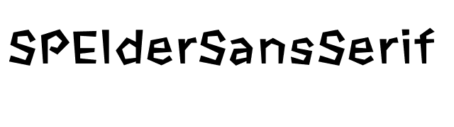 SPElderSansSerif font preview