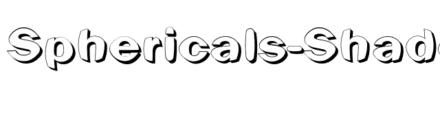 Sphericals-Shadow font preview