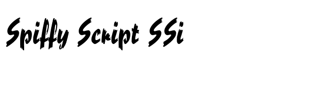 Spiffy Script SSi font preview