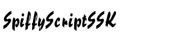 SpiffyScriptSSK font preview