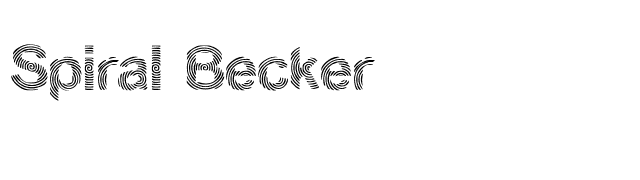 Spiral Becker font preview