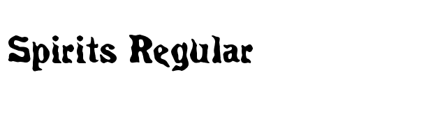 Spirits Regular font preview