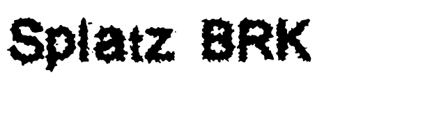 Splatz BRK font preview