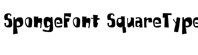 SpongeFont SquareType font preview