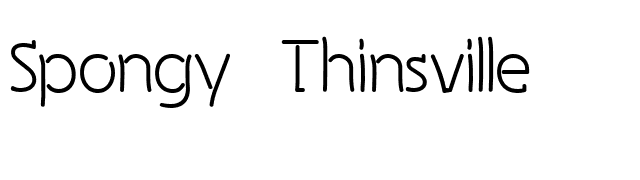 Spongy Thinsville font preview