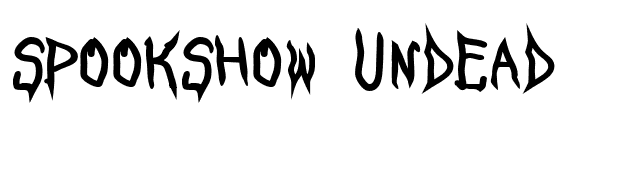 SpookShow Undead font preview