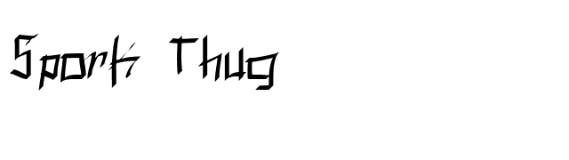 Spork Thug font preview