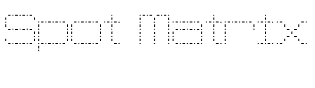 Spot Matrix font preview