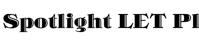 Spotlight LET Plain1.0 font preview