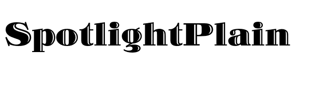 SpotlightPlain font preview