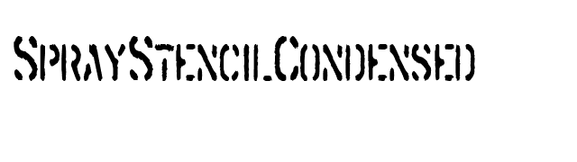 SprayStencilCondensed font preview