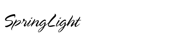 SpringLight font preview