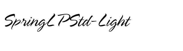 SpringLPStd-Light font preview