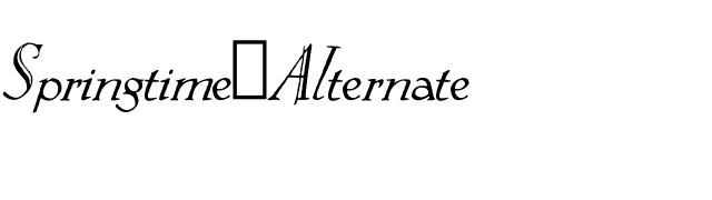 Springtime_Alternate font preview