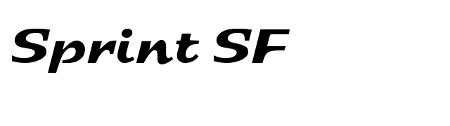 Sprint SF font preview