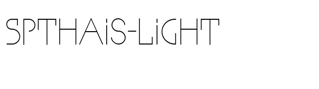 SPThais-Light font preview