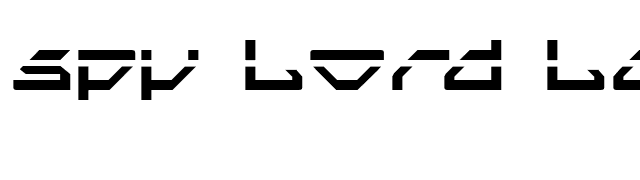 Spy Lord Laser font preview