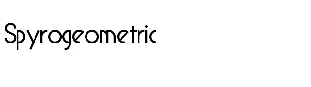 Spyrogeometric font preview