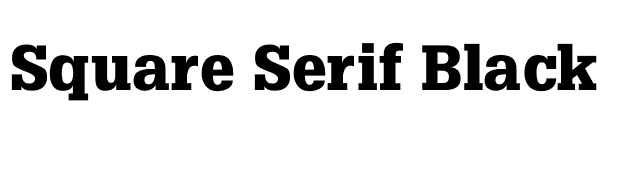 Square Serif Black font preview