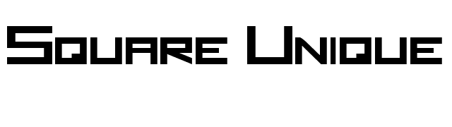 Square Unique ExtraBold font preview