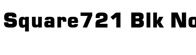 Square721 Blk Normal font preview