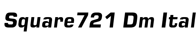 Square721 Dm Italic font preview