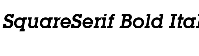 SquareSerif Bold Italic font preview